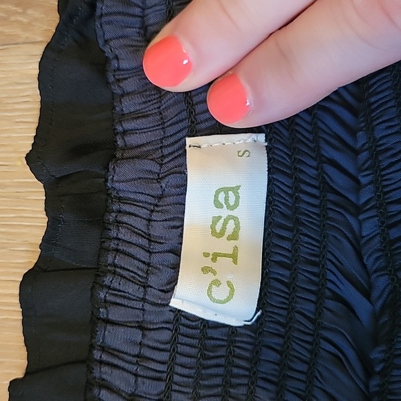 C'isa Black Crop Top Size Small - Picture 2 of 4